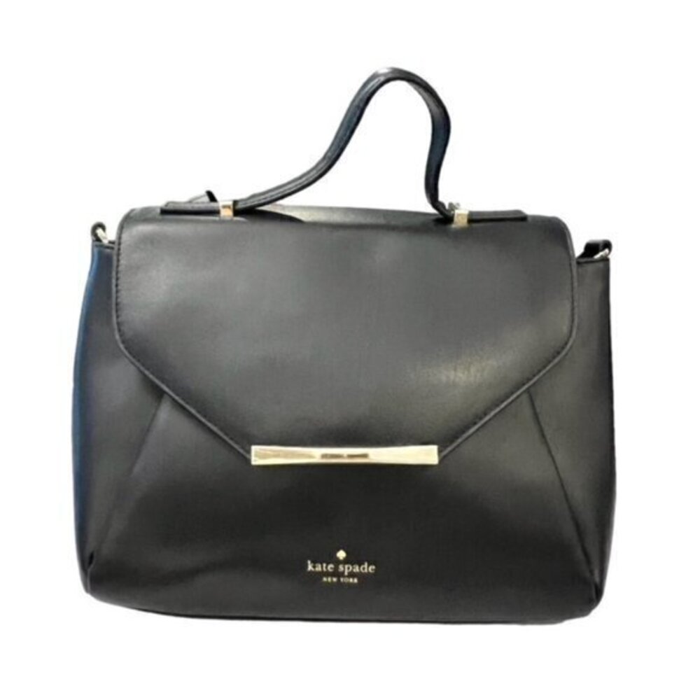 🎉SALE🎉 Kate Spade Camden Way Palermo Black‎ Leather Satchel Crossbody EUC City